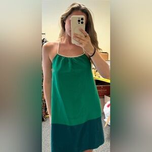 Zara Elegant Green Halter Dress